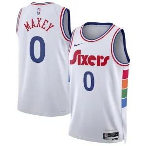 Prestigioso Tyrese Maxey Philadelphia 76ers Nike Unisex 2024/25 Swingman Player Jersey City Edition White