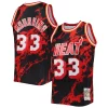 Pratico Alonzo Mourning Miami Heat 1996/97 Hardwood Classics Marble Swingman Jersey Black