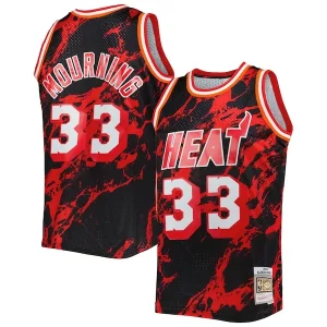 Pratico Alonzo Mourning Miami Heat 1996/97 Hardwood Classics Marble Swingman Jersey Black