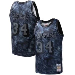 Accattivante Shaquille O'Neal Los Angeles Lakers Hardwood Classics 1996/97 Tie Dye Swingman Jersey Black