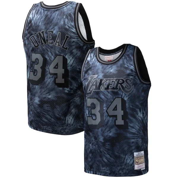 Accattivante Shaquille O'Neal Los Angeles Lakers Hardwood Classics 1996/97 Tie Dye Swingman Jersey Black