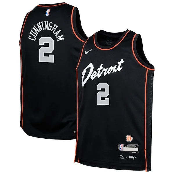 Stupendo Cade Cunningham Detroit Pistons Nike Youth Swingman Replica Jersey City Edition Black