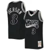 Meraviglioso Elegante Ottimo Allen Iverson Philadelphia 76ers Hardwood Classics Off Court Swingman Jersey Black
