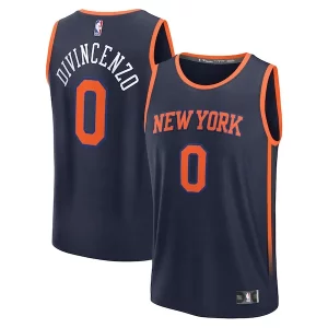 Comodo Gorgeous Bellissimo Donte DiVincenzo New York Knicks Fast Break Replica Player Jersey Statement Edition Navy