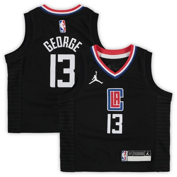 Classico Eccezionale Paul George LA Clippers Jordan Brand Toddler 2020/21 Jersey Black Statement Edition
