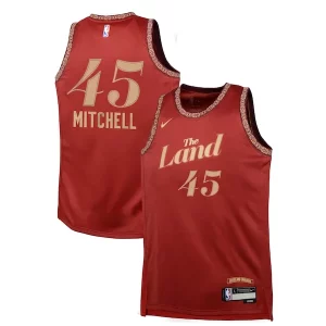 Cool Moderno Eccezionale Donovan Mitchell Cleveland Cavaliers Nike Youth Swingman Replica Jersey City Edition Wine