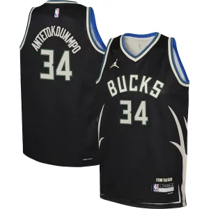 Lussuoso Splendido Giannis Antetokounmpo Milwaukee Bucks Jordan Brand Youth Swingman Jersey Statement Edition Black