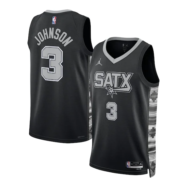 Resistente Keldon Johnson San Antonio Spurs Jordan Brand Unisex Swingman Jersey Statement Edition Black