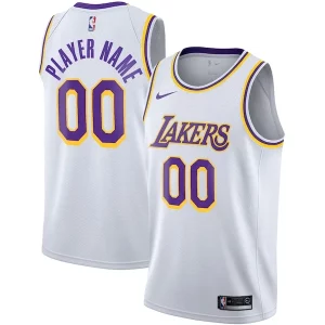 Prestigioso Los Angeles Lakers Nike 2020/21 Swingman Custom Jersey Association Edition White