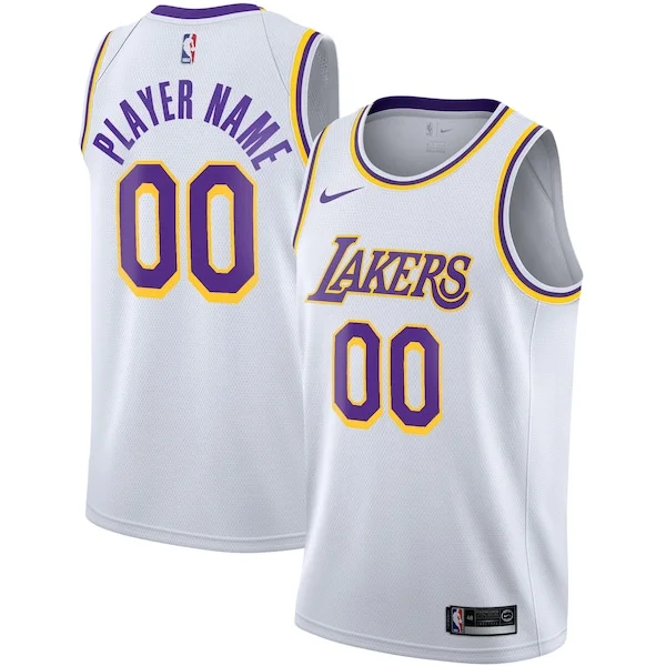Prestigioso Los Angeles Lakers Nike 2020/21 Swingman Custom Jersey Association Edition White