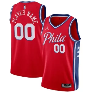 Elegante Philadelphia 76ers Jordan Brand Swingman Custom Jersey Statement Edition Red