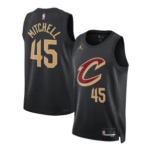 Eccezionale Prestigioso Donovan Mitchell Cleveland Cavaliers Jordan Brand Unisex Swingman Jersey Statement Edition Black