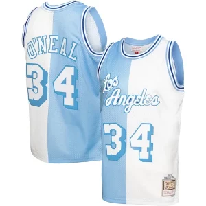 Versatile Attraente Shaquille O'Neal Los Angeles Lakers Big & Tall Hardwood Classics 1996/97 Split Swingman Jersey Powder Blue/White