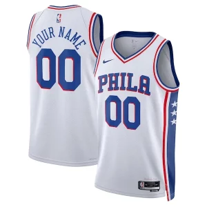 Bellissimo Comodo Fantastico Philadelphia 76ers Nike Unisex 2022/23 Swingman Custom Jersey White Association Edition