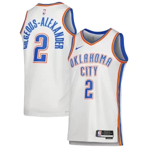 Raffinato Ottimo Meraviglioso Shai Gilgeous Alexander Oklahoma City Thunder Nike Unisex Swingman Jersey Association Edition White/Blue