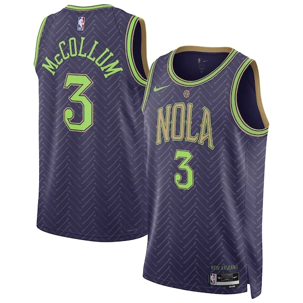 Stupendo CJ McCollum New Orleans Pelicans Nike Unisex 2024/25 Swingman Player Jersey City Edition Purple