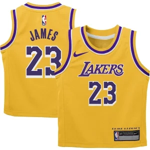 Meraviglioso LeBron James Los Angeles Lakers Nike Preschool Dri FIT Swingman Player Jersey Icon Edition Gold
