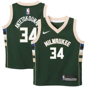 Sofisticato Fascinante Splendido Giannis Antetokounmpo Milwaukee Bucks Nike Preschool Swingman Player Jersey Icon Edition Hunter Green