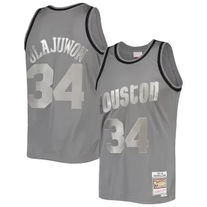 Fantastico Eccezionale Magnifico Hakeem Olajuwon Houston Rockets Hardwood Classics Retired Player 1993/94 Metal Works Swingman Jersey Charcoal