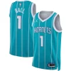 Stupendo Lussuoso LaMelo Ball Charlotte Hornets Jordan Brand Unisex Swingman Jersey Icon Edition Teal/White