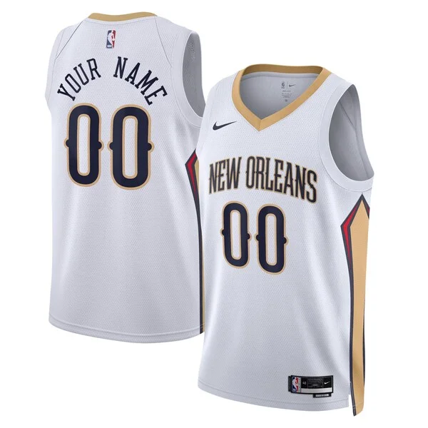 Pratico Attraente Delizioso New Orleans Pelicans Nike Unisex Swingman Custom Jersey White Association Edition