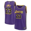 Comodo Gorgeous LeBron James Los Angeles Lakers Youth Fast Break Replica Player Jersey Statement Edition Purple