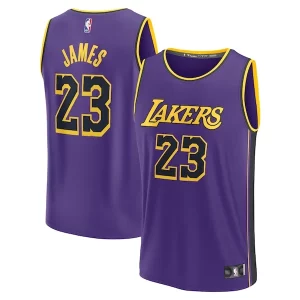 Comodo Gorgeous LeBron James Los Angeles Lakers Youth Fast Break Replica Player Jersey Statement Edition Purple