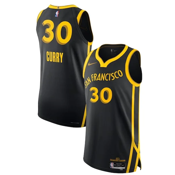 Ottimo Carino Splendido Nike Stephen Curry Golden State Warriors Authentic Jersey City Edition Black