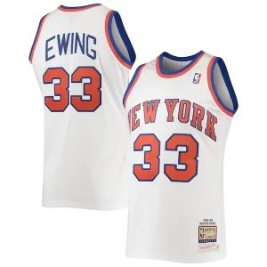 Splendido Prestigioso Patrick Ewing New York Knicks 1985/86 Hardwood Classics Authentic Jersey White