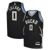 Gorgeous Pratico Accattivante Damian Lillard Milwaukee Bucks Jordan Brand Youth Swingman Jersey Statement Edition Black