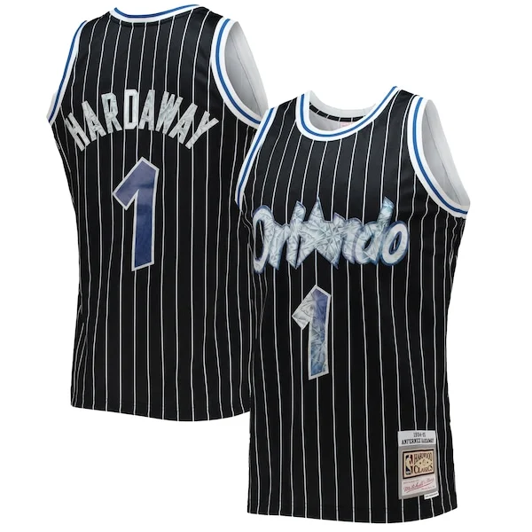 Trendy Penny Hardaway Orlando Magic 1996/97 Hardwood Classics NBA 75th Anniversary Diamond Swingman Jersey Black