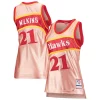 Duraturo Versatile Dominique Wilkins Atlanta Hawks Women's 75th Anniversary Rose Gold 1986 Swingman Jersey Pink