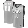 Carino Attraente Brooklyn Nets Youth Custom Fast Break Replica Jersey Gray Statement Edition
