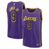 Duraturo Cool Bronny James Los Angeles Lakers Fast Break Replica Player Jersey Statement Edition Purple