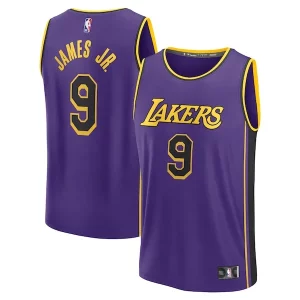 Duraturo Cool Bronny James Los Angeles Lakers Fast Break Replica Player Jersey Statement Edition Purple