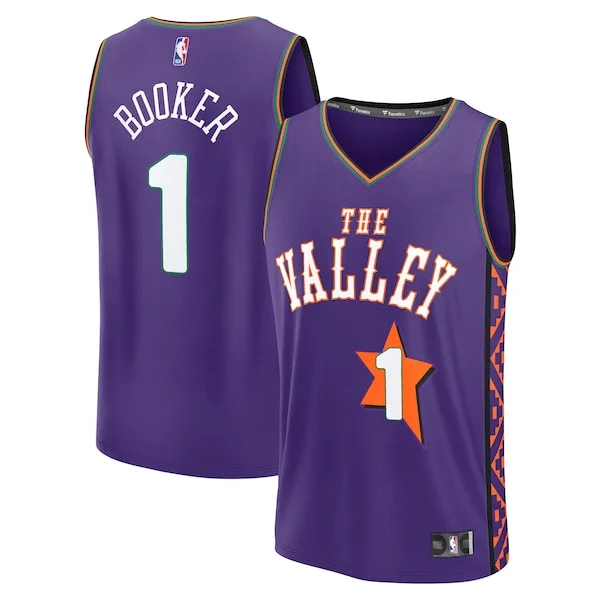 Bellissimo Incantevole Prestigioso Devin Booker Phoenix Suns Youth 2024/25 Fast Break Player Jersey City Edition Purple