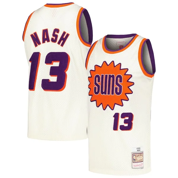 Robusto Steve Nash Phoenix Suns Chainstitch Swingman Jersey Cream