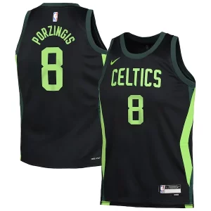 Classico Kristaps Porzingis Boston Celtics Nike Youth 2024/25 Swingman Player Jersey City Edition Black