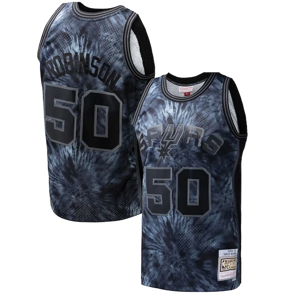 Raffinato Fascinante David Robinson San Antonio Spurs Hardwood Classics 1998/99 Tie Dye Swingman Jersey Black