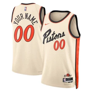Prestigioso Detroit Pistons Nike Unisex 2024/25 Custom Swingman Jersey City Edition White