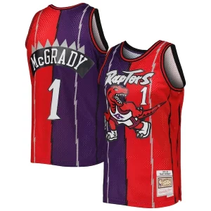 Cool Meraviglioso Tracy McGrady Toronto Raptors Hardwood Classics 1998/99 Split Swingman Jersey Purple/Red