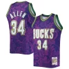 Fascinante Bellissimo Ray Allen Milwaukee Bucks Hardwood Classics 2000/01 Lunar New Year Swingman Jersey Purple