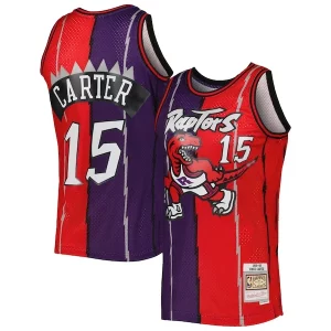 Fascinante Duraturo Vince Carter Toronto Raptors Hardwood Classics 1998/99 Split Swingman Jersey Purple/Red