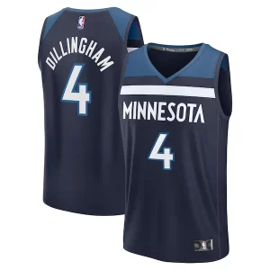 Classico Moderno Robusto Rob Dillingham Minnesota Timberwolves Youth 2024 NBA Draft Fast Break Player Jersey Icon Edition Navy