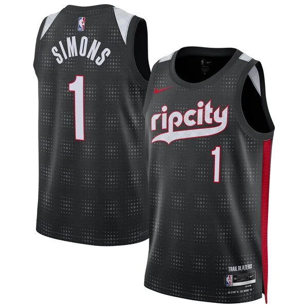 Gorgeous Anfernee Simons Portland Trail Blazers Nike Unisex 2024/25 Swingman Player Jersey City Edition Black