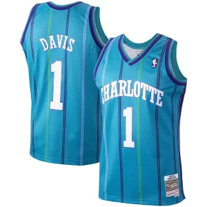 Bellissimo Baron Davis Charlotte Hornets 1999/00 Hardwood Classics Swingman Jersey Teal