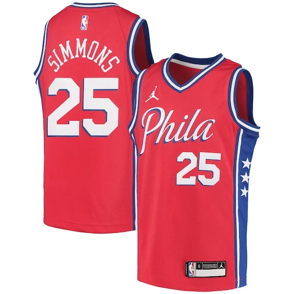 Moderno Raffinato Carino Ben Simmons Philadelphia 76ers Jordan Brand Youth 2020/21 Swingman Player Jersey Statement Edition Red