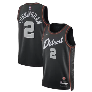 Eccezionale Ottimo Cade Cunningham Detroit Pistons Nike Unisex 2023/24 Swingman Jersey Black City Edition