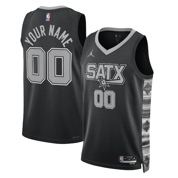 Duraturo San Antonio Spurs Jordan Brand Unisex 2022/23 Swingman Custom Jersey Statement Edition Black