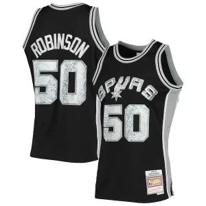 Ottimo Sofisticato David Robinson San Antonio Spurs 1998/99 Hardwood Classics NBA 75th Anniversary Diamond Swingman Jersey Black